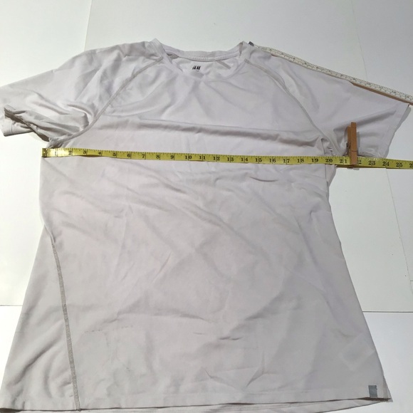 H&M Sport Top Gray Activewear Mens Sz Large Workout Raglan Short Sleeve - Picture 11 of 15